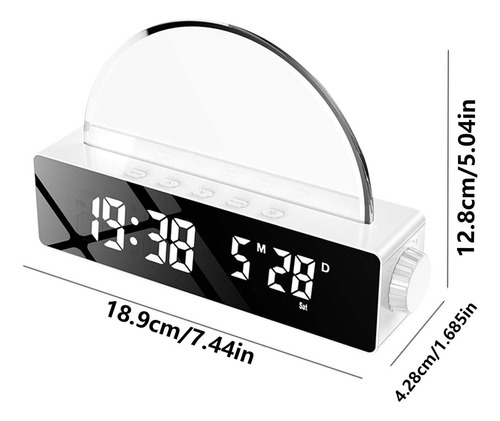 Reloj Electrónico Usb In The Dark Color Mirror Temperature D