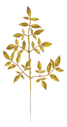 Decoración De Árbol De Navidad Con Hojas De Flores Doradas,