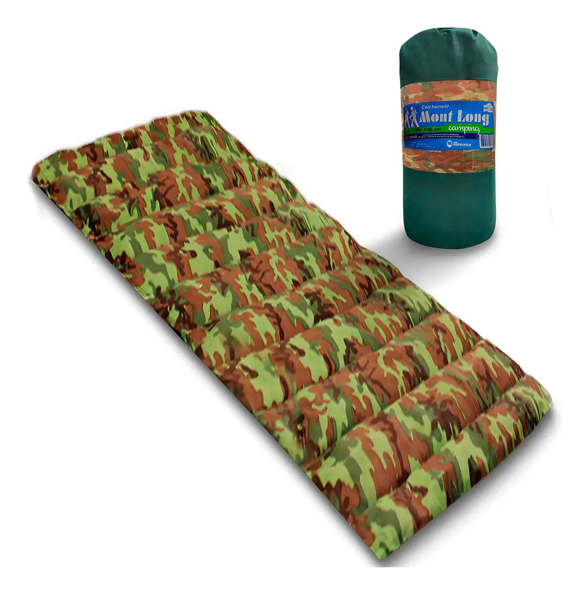 Colchonete Mont Long Camping Solteiro 1.9m x 60cm Com Sacola Transporte
