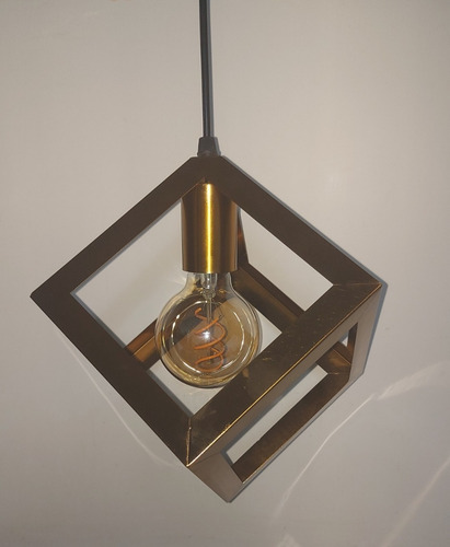 Imagen 5 de 6 de Lampara Vintage 2pzs Cubo Colgante Minimalista Retro Kh-811