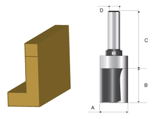 Fresa Paralela Dupla C/ Rolamento 1/4 Pol. D-02054 Makita