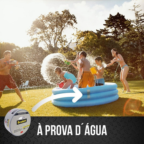 Fita Adesiva Silver Tape 45mmx5m Scotch Cinza 3m Resistente