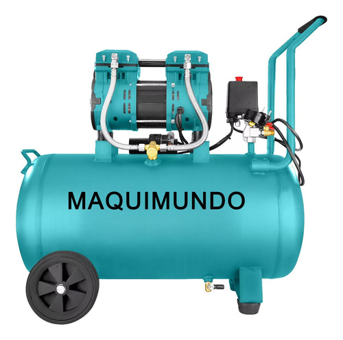 Compresor 50l 1.6hp Sin Aceite Industrial Silencioso