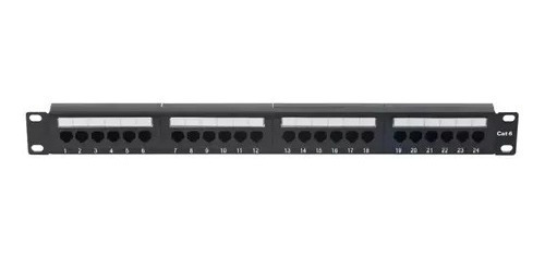 Patch Panel 24 Portas Cat6 Rj45 Utp Rede Lan Certifica Giga