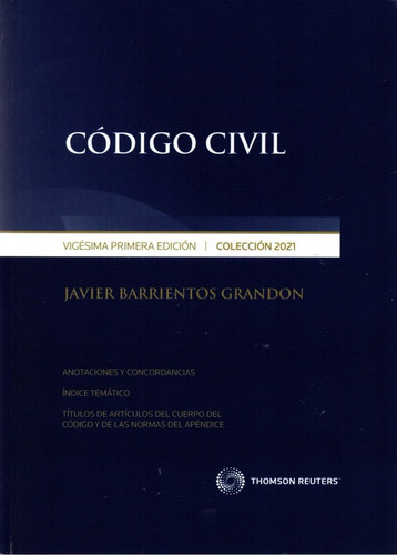 Imagen 1 de 3 de Codigo Civil 2021 Thomson Reuters