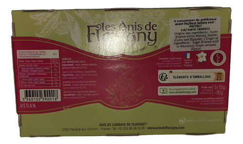 L'abbaye De Flavigny Francés Caramelo De Anís Mix 90gr Regal