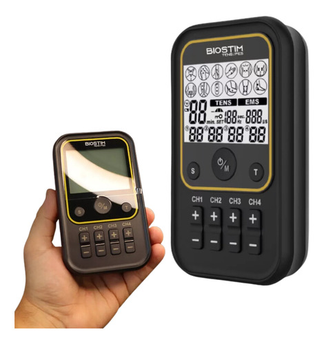 Biostim Tens/fes Bioset Eletroestimulador Portátil 4 Canais