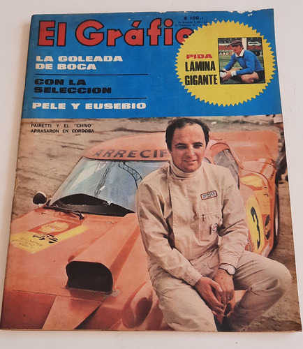 Antigua Revista El Gráfico Tc Pairetti Lámina Trueno Naranja (Usado)