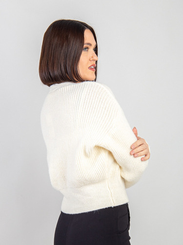 Sweater Cardigan Con Trenza Y Brillos Lúrex 929 Nis
