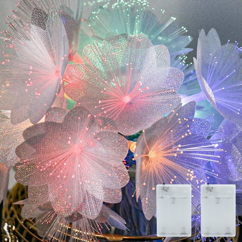 Goodea 2pcs Tira De Luces Flores Decoracion Navideñas Led 6m 40leds Luces Beige Multicolor Navidad,adornos,adornos de navidad,adornos de navidad,navidad decoracion,luces navidad,Luces,Decorativa Led,
