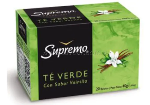Te Supremo Verde Con Vainilla 20 Sobres