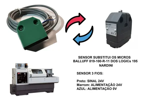 Sensor Logic 195 Nardini Similar Micro Balluff 819-100-r-11