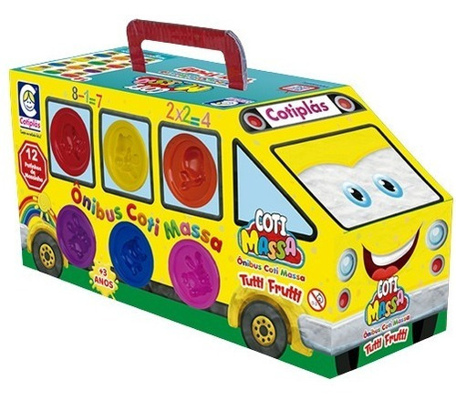 Massinha Modelar 12 Massas Com Cheiro Ônibus 2639 Cotiplás