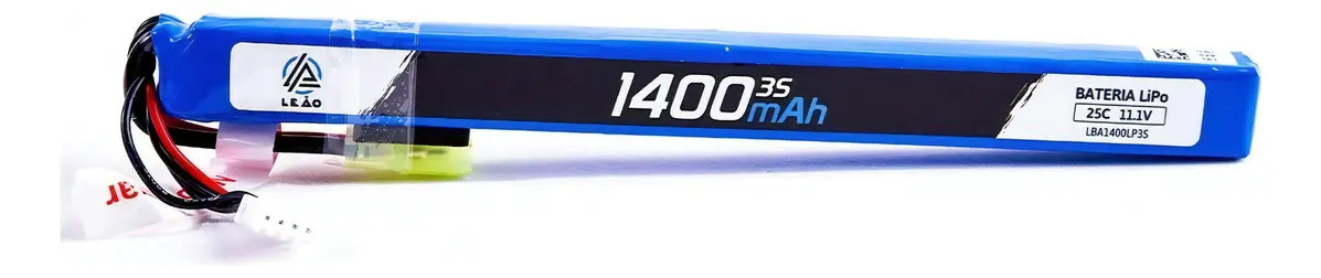 Bateria Airsoft Lipo Leao Ultra 1400mah 3s 11.1v 25c Aeg Ak