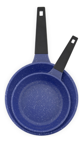 Juego De 2 Sartenes 20 Y 26 Cm Cerámica Antiadherente Alpine Azul