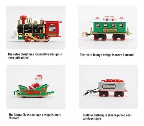 Tren De Juguete Para Niños Con Pista De Locomotora Con Luz S