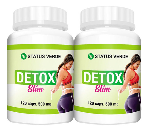 2 Potes Detox 100% Natural Vitamina E, C E B12 Kit 240 Cáps Sabor Neutro