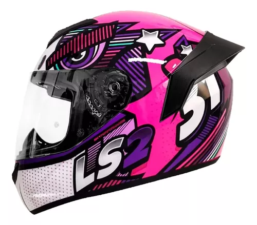 CASCO LS2 FF352 IRONFACE NEGRO ROSA MATTE S