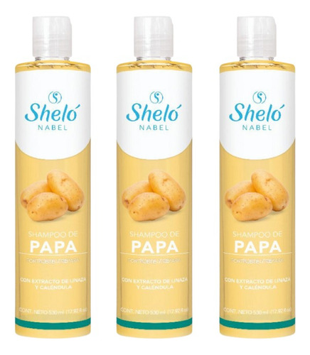 3 Pack Shampoo De Papa Shelo 530 Ml