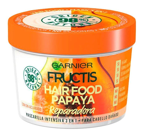 Fructis Hair Food Papaya Mascarilla Cabello Dañado 13.2 f.