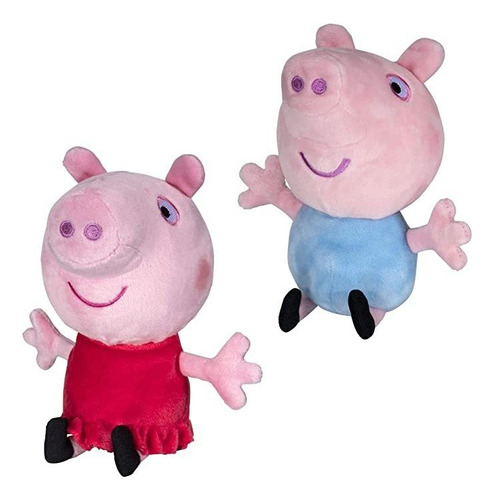 Peppa Pig And George Squeeze &amp; Squish - Juego De Peluch.
