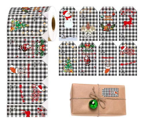 Etiquetas De Navidad 300 Etiquetas De Nombre De Navidad Roll