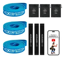 Comprar BOLD TRIBE Set de 3 Ligas de Resistencia Azul Light #3 - Bandas Elásticas para Cross Training, Calistenia y Ejercicio Funcional - Incluye Bolsa de Transporte, Mini Loop Bands y Guía de Entrenamiento