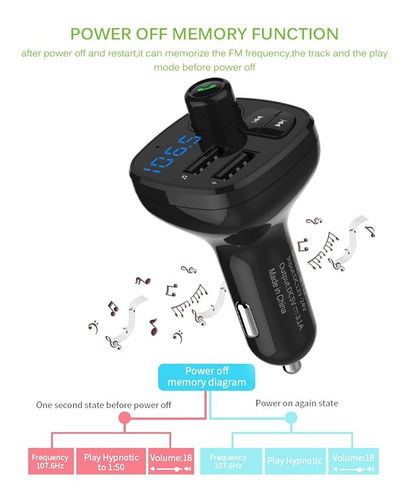 Transmisor Fm Onever 21 Receptor Bluetooth Micro Sd, Usb