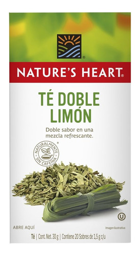 Té Nature's Heart Doble Limón 20 Sobres