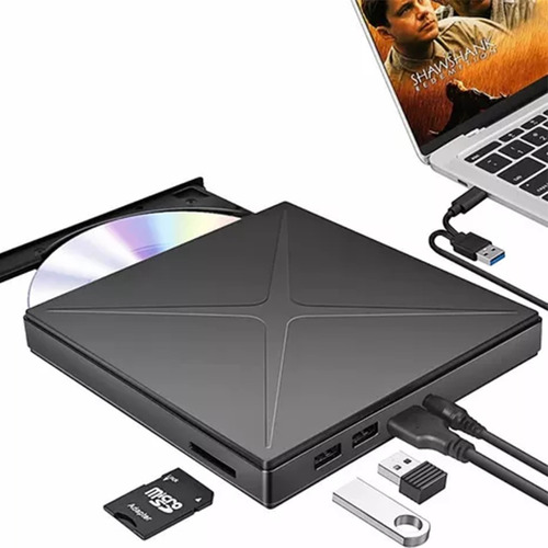 Quemador Lectora Y Grabadora De Dvd/cd Externo Usb Portable