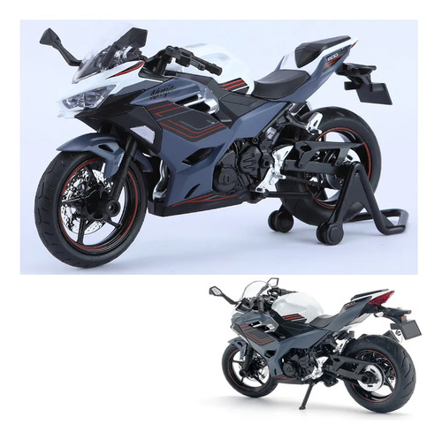 Coleção De Motocicletas E Bases De Metal Em Miniatura Ninja