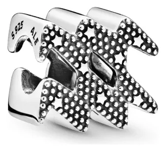 Dije Charm Pandora Acuario Signo Del Zodiaco Plata Original
