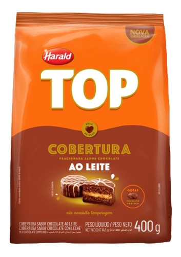 Chocolate Harald Top Gotas 400g Ao Leite