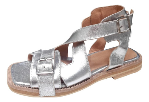 Sandalias Cuero Vacuno  Chatas Mules Mujer