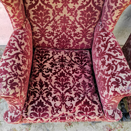 Par De Sillones Ingleses Tapizado Original Brocatto (Usado)