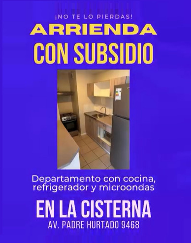 Arriendos Con Subsidio - 3d 1b - En La Cisterna