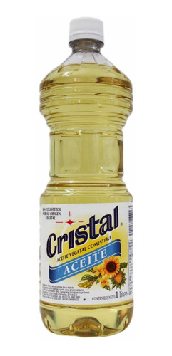 Caja Aceite Vegetal Cristal 12 Piezas De 1 Litro C/u