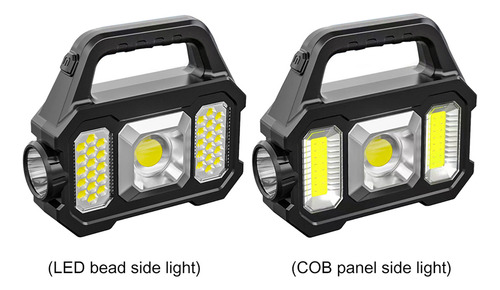 Linterna De Carga Usb Solar Con Luz De Búsqueda Portátil