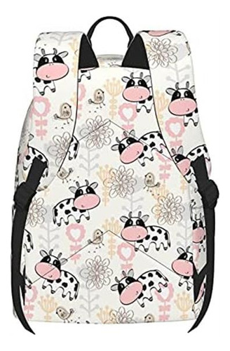 Fehuew Mochila De 16 Polegadas Fazenda Bonito Leite Vaca Mo