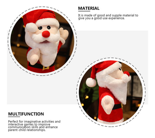 Marioneta De Mano De Peluche Marioneta De Papá Noel