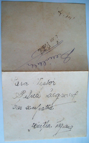Mirtha Y Silvia Legrand Autografos Firmado En Esquela