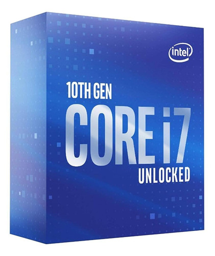 Imagen 1 de 3 de Procesador gamer Intel Core i7-10700K BX8070110700K de 8 núcleos y  5.1GHz de frecuencia con gráfica integrada