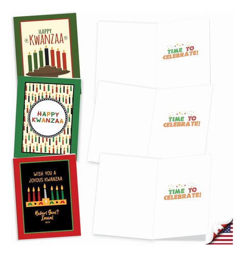 Juego De 20 Tarjetas De Notas Kwanzaa Surtidos De 4 X 5...