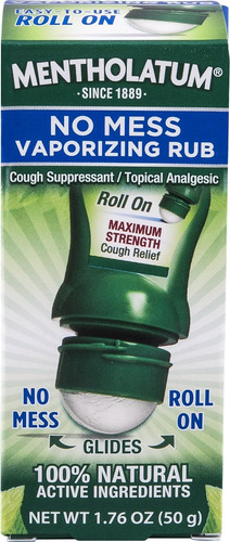 Roll On Vaporizing Rub Mentholatum 50g Menta Para Respirar