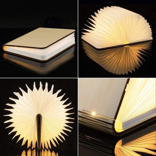 A A Lámpara Lectura Noche Recargable Luces Decorativa Libro