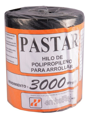 Hilo Arrollar Plastico Pastar (3000mts) * 4 Bobina