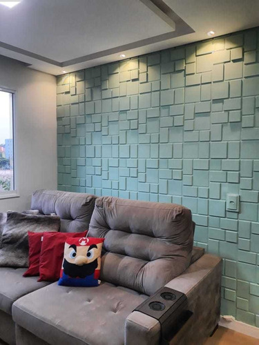 Imagem 6 de 10 de Placas 3d Parede Revestimento De Pvc Decorativo 50cmx 50cm