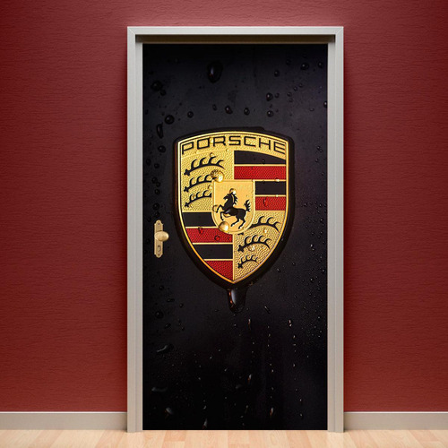 Adesivo De Porta Carro Porshe Logo 2 - 215x98cm