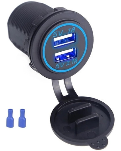 Cargador Doble Usb Autos Moto Camiones