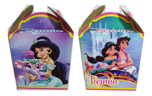 Princesa Jazmin Aladin Pack 50 Dulceros Cajitas Bolo Feliz